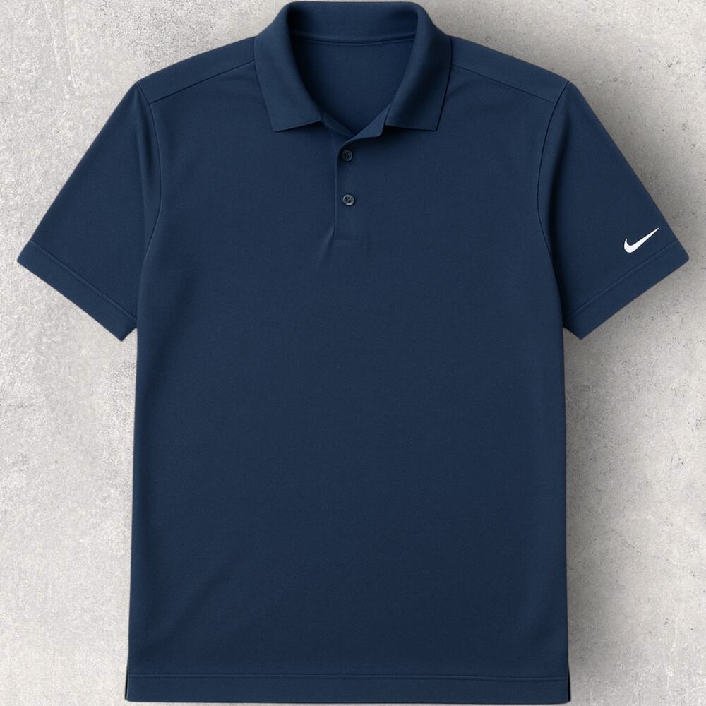 Nike Golf Dri-FIT Polo Shirt Men’s XL Navy Blue Swoosh Logo Athletic Golf Top - Picture 2 of 10